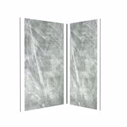 Pack de 2 Panneaux Muraux Pierre Artic Green 90+120x210 cm avec Profilés noir mat - stone'it