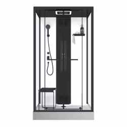 Cabine de douche rectangle 115x90x218 cm - Fonction HAMMAM, Jets Hydromassants, Led et Bluetooth - Vue supplémentaire 5