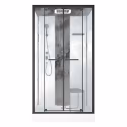 Cabine de douche rectangle 115x90x218 cm - Fonction HAMMAM, Jets Hydromassants, Led et Bluetooth - Vue supplémentaire 6