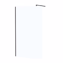 Paroi de Douche 120x195 cm en Verre Trempé 5 mm - Finition Noire - dark elementary