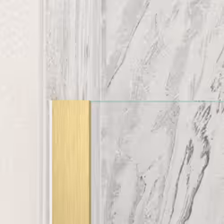 Aurlane - Paroi de douche à l'italienne 80x200 cm verre trempé 8 mm - Finition Or Doré Brossé - freedom 2 gold