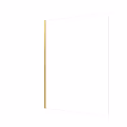 Paroi de douche à l'italienne 140x200 cm verre trempé 8 mm - Or Doré Brossé - freedom 2 gold