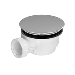 Aurlane - Bonde de Receveur Diamètre 90 mm - Capot Chrome - Evacuation Horizontale