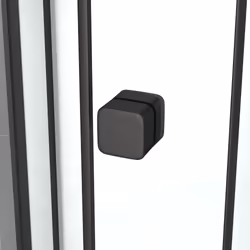 Aurlane Elementary Cabine de Douche Carrée 80x80 cm Noir Mat Portes Coulissantes - Vue supplémentaire 6