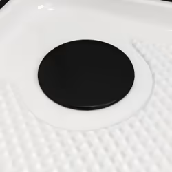 Cabine de douche 1/4 de cercle 85x85x200 cm - Portes coulissantes - Fonds Blancs & Profilés Noir Mat - Vue supplémentaire 7