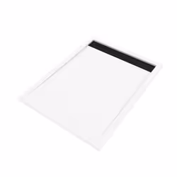 Receveur en acrylique Blanc 90x120x4 cm + Grilles Linéaires Chrome et Noire - WHITENESS II