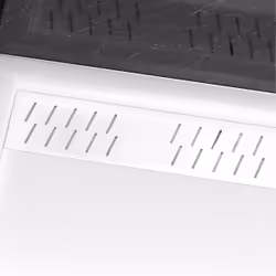 Receveur en acrylique Blanc 80x120x4 cm + Grilles Linéaires Chrome et Blanche - whiteness ii