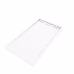 Receveur en acrylique Blanc 80x140x5 cm + Grilles Linéaires Chrome et Blanche - whiteness ii