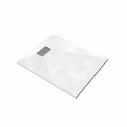 Pack Receveur Blanc Effet Pierre 80x100 cm et Grille décor Perforée en Inox