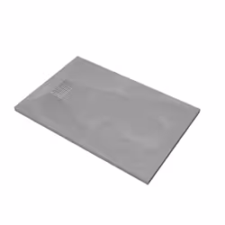 Pack Receveur Gris Effet Pierre 90x140 cm et Grille décor Perforée en Inox