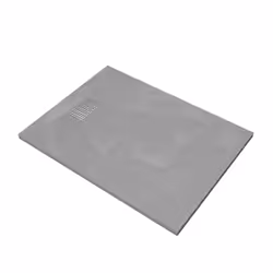 Pack Receveur Gris Effet Pierre 90x120 cm et Grille décor Perforée en Inox