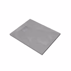 Pack Receveur Gris Effet Pierre 70x90 cm et Grille décor Perforée en Inox