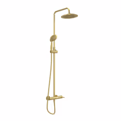 Colonne de douche Mécanique finition Or Doré Brossé - 133x26x52 cm - MOLLY GOLD