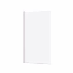 Pare-baignoire Rabattable 70x130cm - Profilé Blanc Mat - Verre Trempé 4mm - elementary - Vue supplémentaire 4