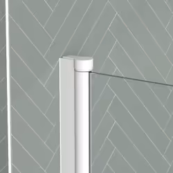 Pare-baignoire Rabattable 80x140cm - Profilé Blanc Mat - Verre Trempé 4mm - elementary