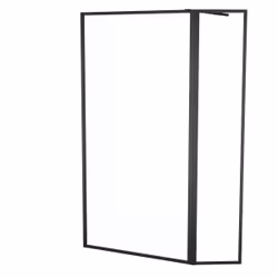 Aurlane - Paroi de Douche avec Volet Pivotant - Cadre et Bras Alu. noir mat - 100+40x200cm - dark contouring