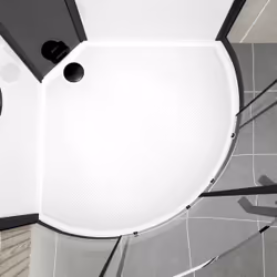 Cabine de douche 1/4 de cercle 95x95x218 cm - Fonction hammam, Jets Hydromassants, Led et Bluetooth - Vue supplémentaire 13