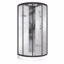 Cabine de douche 1/4 de cercle 95x95x218 cm - Fonction hammam, Jets Hydromassants, Led et Bluetooth - Vue supplémentaire 14