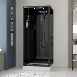 Description générale Relaxez-vous dans la cabine de douche CONNECT, hydromassante et connectée, idéale pour se détendre à dom ...
