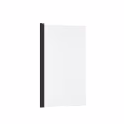 Pare-baignoire Rabattable 80x140cm - Profilé Noir Mat - Verre Trempé Ondulé 5mm - wavy