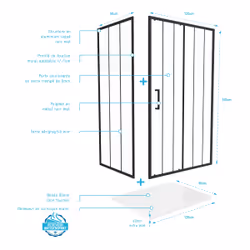 Aurlane PACF176 porte de douche - Vue supplémentaire 4