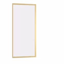 Paroi de retour 80x200cm - Profilés Or Doré Brossé - Verre Trempé 6mm - GOLDY CRUSH