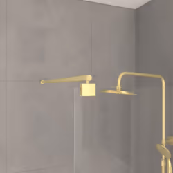 Aurlane - Pack Paroi de Douche 140x200cm Verre Transparent - Barre de Fixation Extensible et Profil Or Brossé