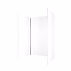 Pack de 3 Panneaux Muraux Aluminium BLANC 90/120/90x210 cm avec Profilés ANODISE BRILLANT - WALL'IT