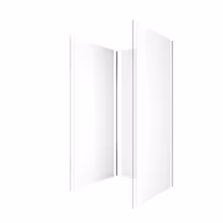 Pack de 3 Panneaux Muraux Aluminium blanc 90x210 cm avec Profilés anodise brillant - wall'it