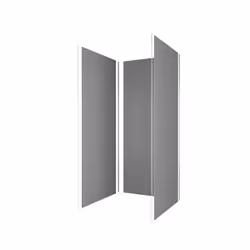 Pack de 3 Panneaux Muraux Aluminium gris 90x210 cm avec Profilés anodise brillant - wall'it