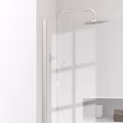 Pack Paroi de Douche 100x200cm Verre Transparent - Barre de Fixation Extensible et Profil Chrome