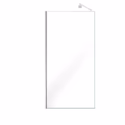 Pack Paroi de Douche 100x200cm Verre Transparent - Barre de Fixation Extensible et Profil Chrome