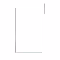 Aurlane - Paroi de Douche 120x200cm Verre Transparent - Profilé + Barre Plafond Finition Chrome - freedom 2