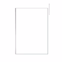 Paroi de Douche 140x200cm Verre Transparent - Profilé + Barre Plafond Finition Chrome - freedom 2