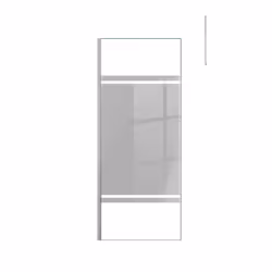 Aurlane - Paroi de Douche 80x200cm Miroir - Profilé + Barre Plafond Finition Chrome - freedom 2 mirror