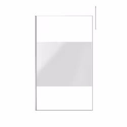 Paroi de Douche 120x200cm Dépolie - Profilé + Barre Plafond Finition Chrome - freedom 2 frosted