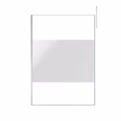 Paroi de Douche 140x200cm Dépolie - Profilé + Barre Plafond Finition Chrome - freedom 2 frosted