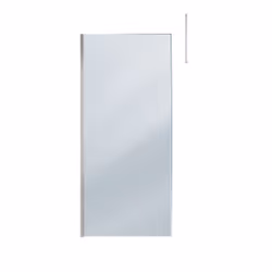 Aurlane - Paroi de Douche 90x200cm Verre Fumé - Profilé + Barre Plafond Finition Chrome - freedom 2 smoked