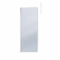 Aurlane - Paroi de Douche 80x200cm Verre Fumé - Profilé + Barre Plafond Finition Chrome - freedom 2 smoked