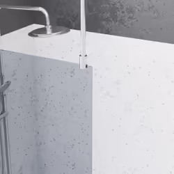 Aurlane - Paroi de Douche 140x200cm Verre Fumé - Profilé + Barre Plafond Finition Chrome - freedom 2 smoked