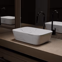 Description générale La vasque WHITE MARBLE est un élément raffiné pour votre salle de bain. Fabriquée en céramique, ce matér ...