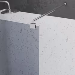Pack Paroi de Douche 100x200cm Verre Fumé 8mm - Barre de Fixation Extensible et Profil Chrome