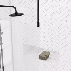 Paroi de Douche 100x200cm Verre Transparent - Profilé + Barre Plafond Noire - freedom 2 black