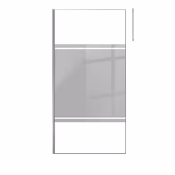 Paroi de Douche 100x200cm Miroir - Profilé + Barre Plafond Finition Chrome - freedom 2 mirror