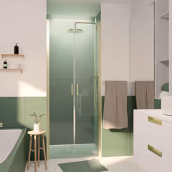 Description générale Découvrez la porte de douche double battant FLAPPY GOLD, à la finition Or Doré Brossé. Avec sa largeur d ...