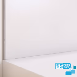 Lot de 5 Panneaux Muraux pour salle de bains en Aluminium Blanc - 120x210cm - wall'it