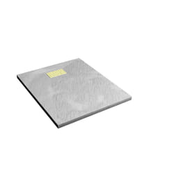 Pack Receveur Gris Effet Pierre 80x100 cm et Grille décor Perforée Or Doré Brossé