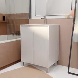 Description générale Ce pack XENOS allie sobriété et modernité. Modernisez votre salle de bains avec cet ensemble meuble 2 po ...
