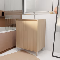 Ce pack XENOS allie sobriété et modernité. Modernisez votre salle de bains avec cet ensemble meuble 2 portes et sa vasque en ...