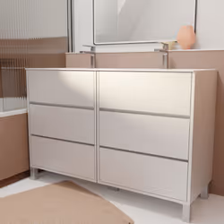 Description générale Ce pack XENOS allie sobriété et modernité. Modernisez votre salle de bains avec cet ensemble meuble à 6 ...